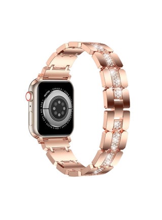 Replacement Strap Diamond Metal Watch Band For Apple Watch SE 2023 44mm Rose Gold - pzsku/Z21B652BC04FF672CA3B8Z/45/_/1714870538/1e489f1a-592e-4431-b162-bc68dfa7e436