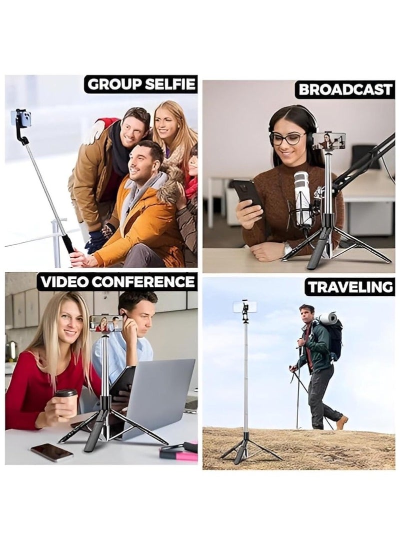 ARNOTEC 66.93 inches(170cm) Selfie Stick Tripod with Wireless Remote, 360° Rotation, Extendable Phone Tripod Stand, Compatible with iPhone, Android & GoPro - Image 3