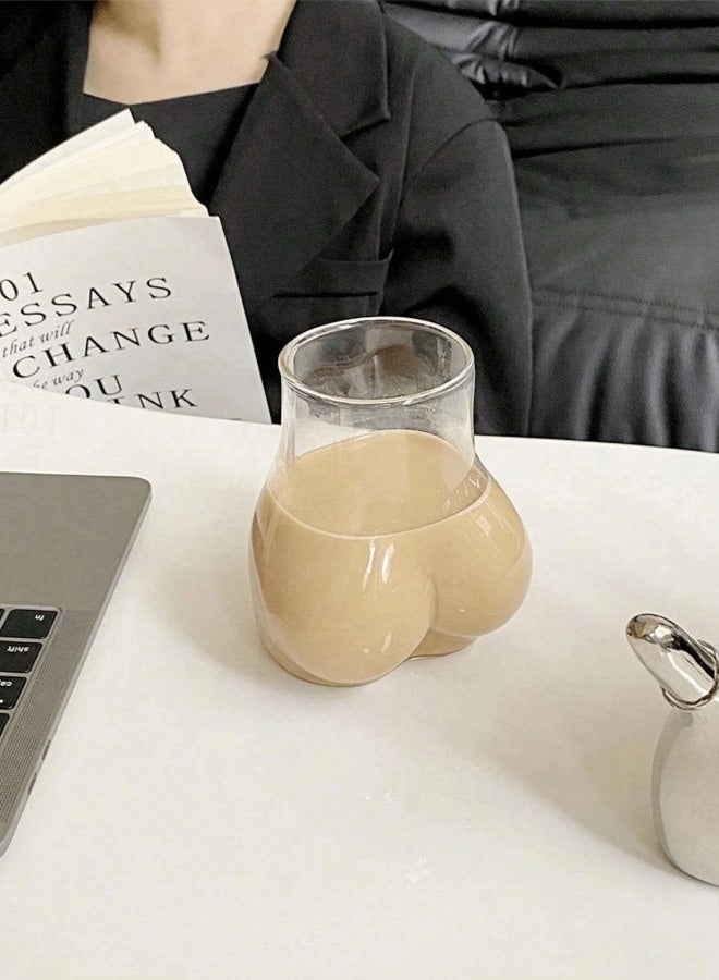 ShebSheb 450ml Funny Glass Water Cup, Creative Shape Coffee Glass Mug, Novelty Drinking Glass, Suitable For Morning Milk, Water, Coffee, Beverages, And Cocoa. - Image 5