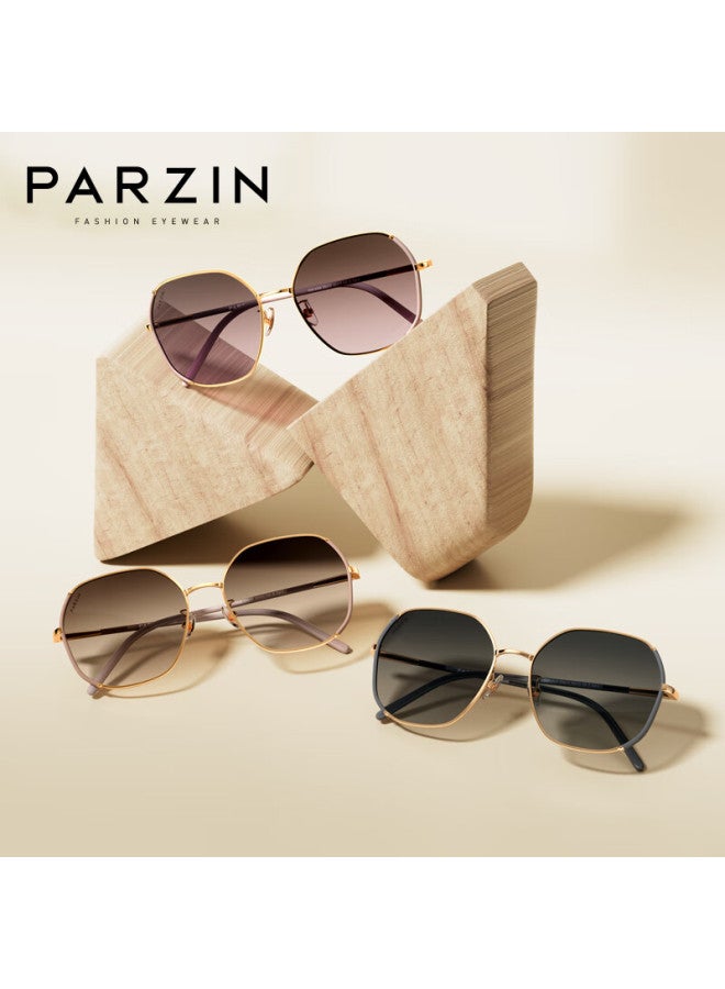 Parzin Women's Fashion Color-block Oversized Sungl 8328 - Image 1