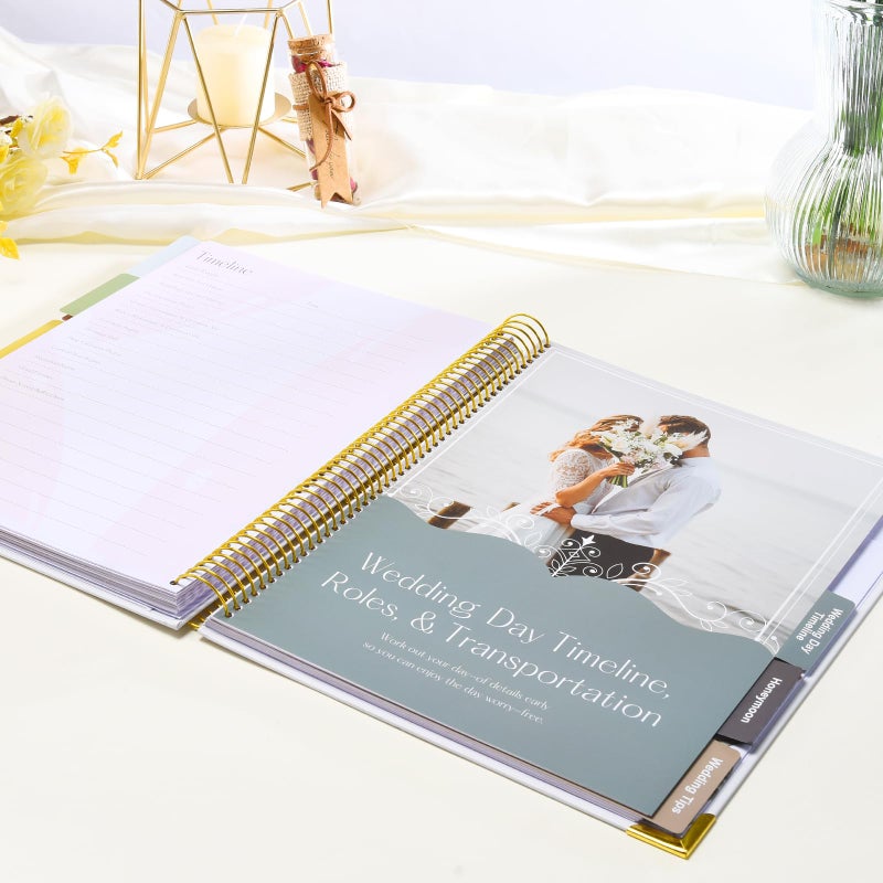 ROXBURGH Wedding Planner Book and Organizer-196 Pages Bridal Wedding Planning Book with Sticker Checklists and Calendars for Bride To Be, Unique Engagement Gifts for Newly Engaged Couples - Image 5