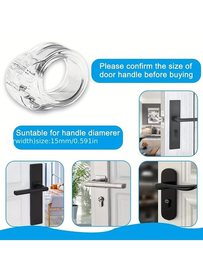 6Pcs Transparent O Shaped Anti Collision Ring Door Stopper Punch Free Bathroom Handle Pad - Image 5