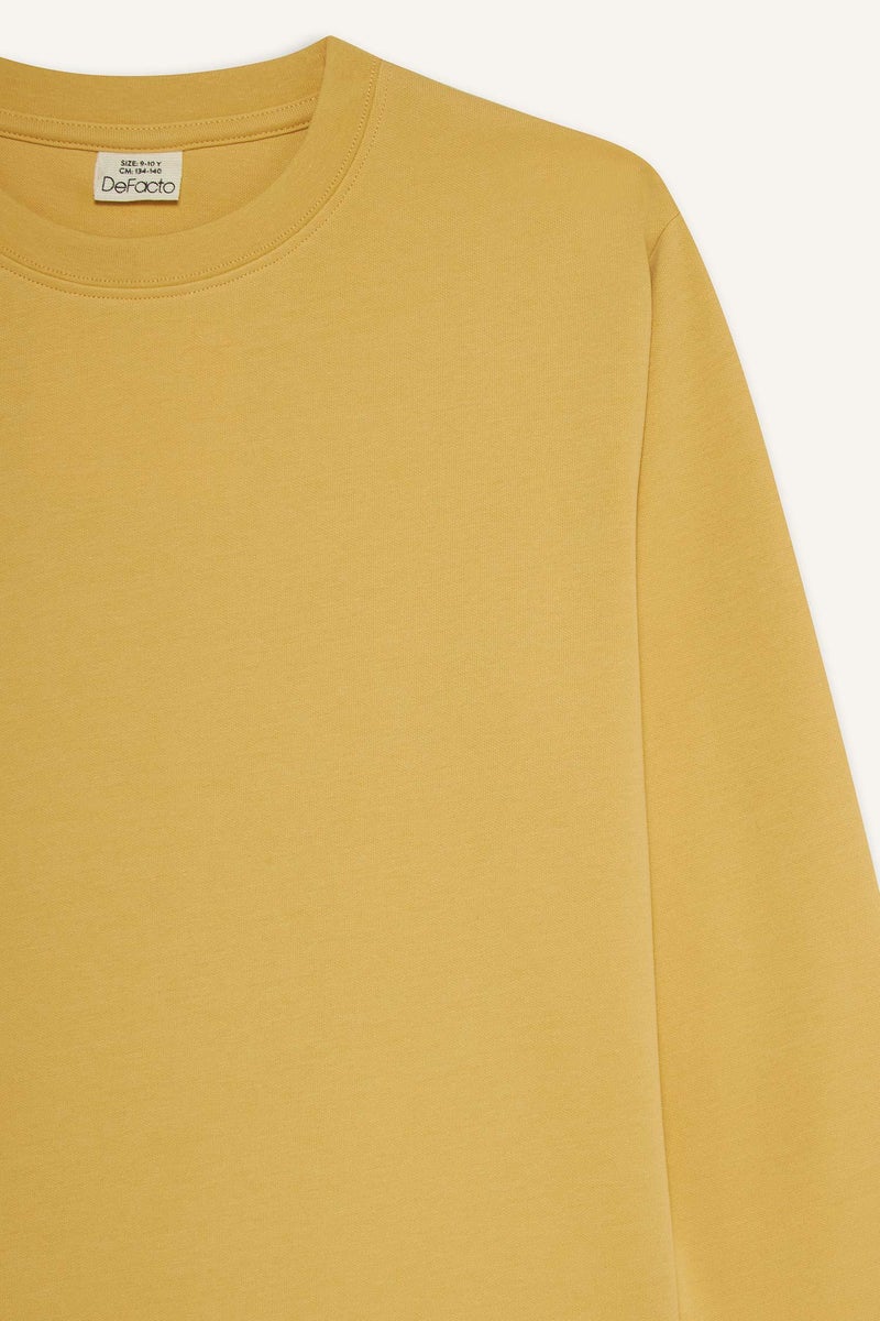 ديفاكتو تي شيرت كم طويل قصة عادية برقبة مستديرة - Image 5