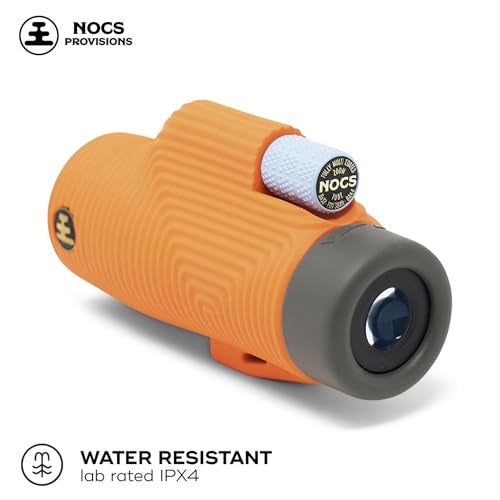 Nocs Provisions Zoom Tube 8x32 Monocular, 8X Magnification Telescope, Bak4 Prism, Wide Field of View for Bird Watching, Backpacking & Wildlife Viewing - International Orange - Image 4
