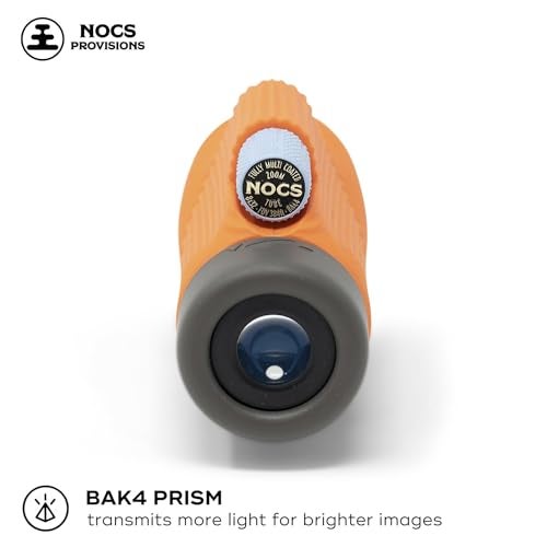 Nocs Provisions Zoom Tube 8x32 Monocular, 8X Magnification Telescope, Bak4 Prism, Wide Field of View for Bird Watching, Backpacking & Wildlife Viewing - International Orange - Image 3