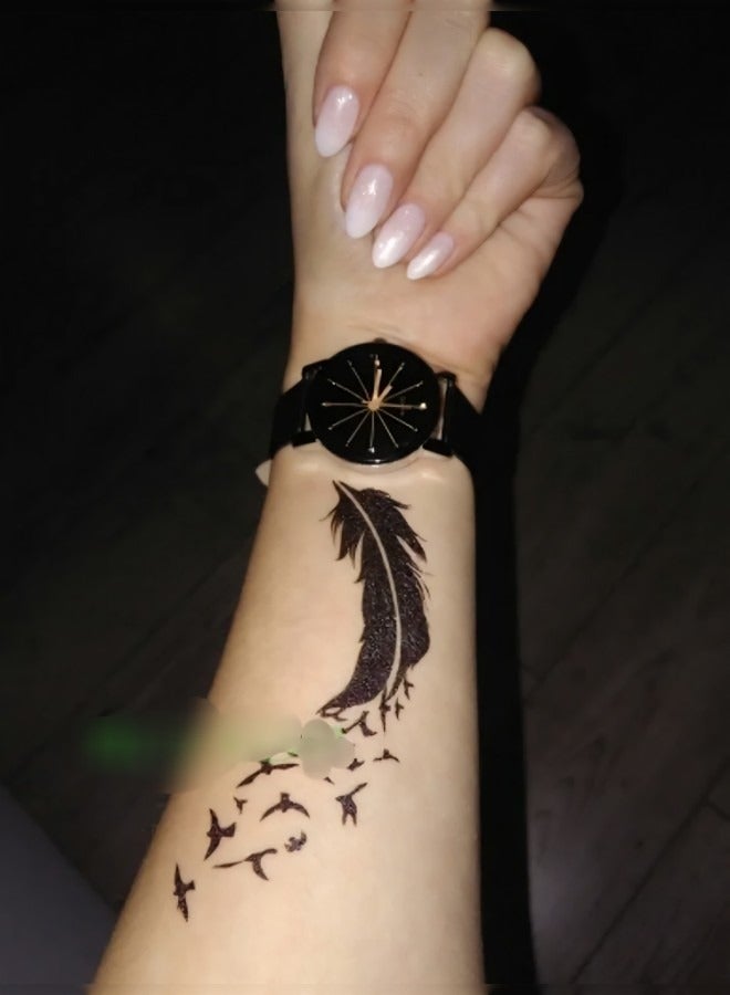 Beautifully Designed Tattoo Sticker Of Feather For Hand And Body  - Image 3