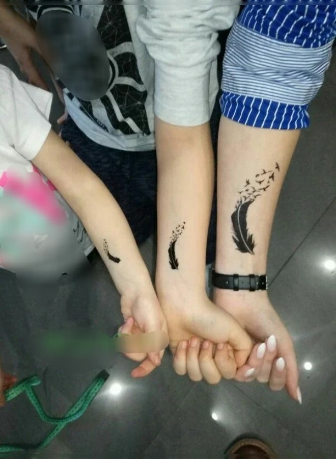 Beautifully Designed Tattoo Sticker Of Feather For Hand And Body  - Image 1