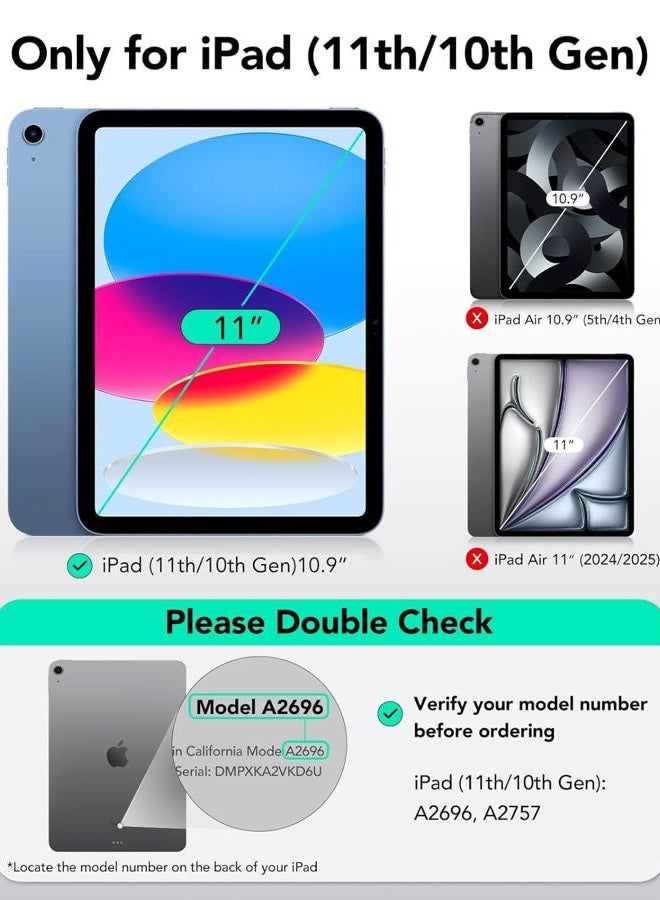 BMOUO Kids Case for iPad 10th Generation 10.9 inch 2022 - with Built-in Screen Protector, Shockproof Light Weight Covertible Handle Stand 10.9” 2022 iPad 10th Gen Case for Kids Toddlers Girls, Purple - Image 2