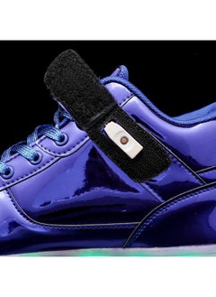 JEVRITE Unisex Light Up Shoes LED Shoes USB Charging High Top for Women Men Sneakers Couples Shoes GBBlue37  - Image 2
