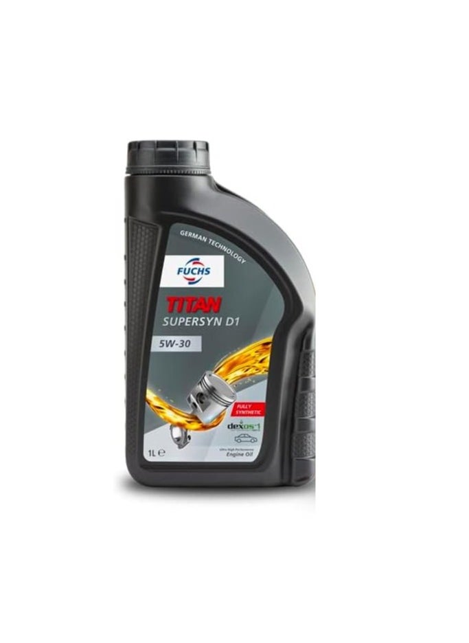 Fuchs Titan Supersyn D1 5W-30 Engine Oil - Fully Synthetic with Superior Performance and Reliable Engine Protection / (6 x 1L Packs)