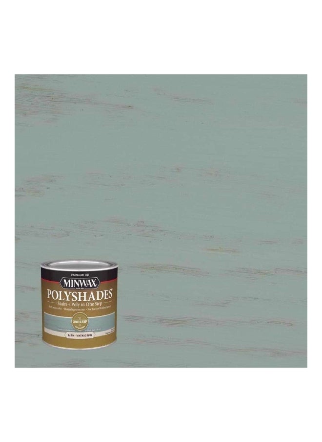 Minwax - Polyshades One Step Wood Stain and Polyurethane Finish Satin Vintage Blue 0.5pt 213944444 - Image 1