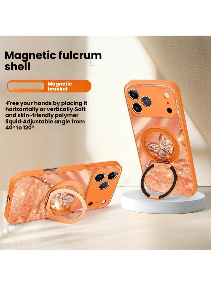 general iPhone 17 Pro Full-Cover Magnetic Stand Case with Dual-Snap Lanyard Drop-Resistant MagSafe Compatible - Image 4