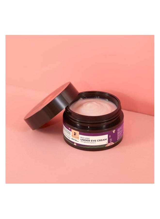 PILGRIM Red Vine, Retinol And Vitamin C Under Eye Cream for dark circles for women And men Eye cream for dark circles and wrinkles, puffy eyes  30gm  - Image 3