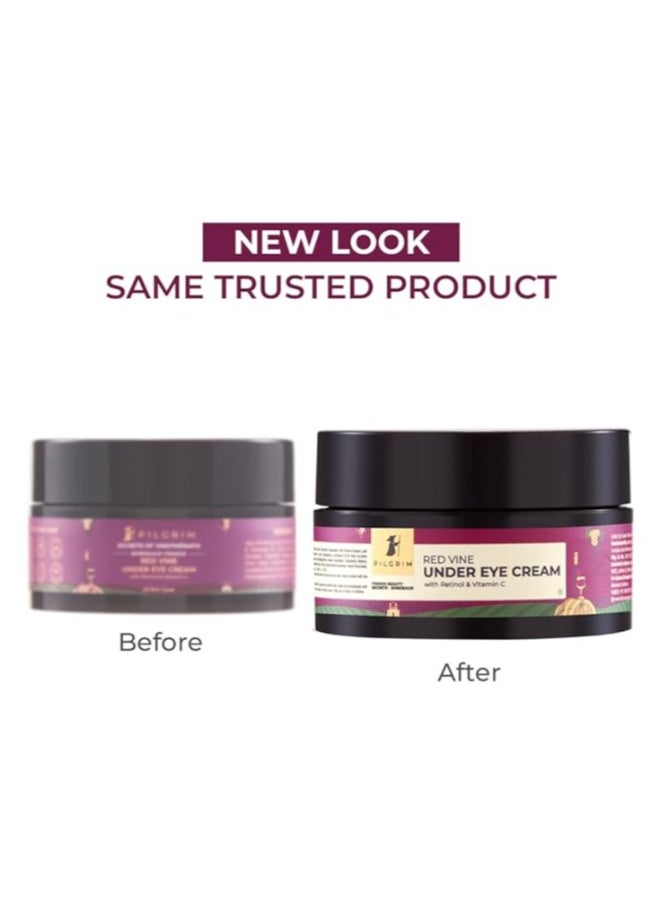 PILGRIM Red Vine, Retinol And Vitamin C Under Eye Cream for dark circles for women And men Eye cream for dark circles and wrinkles, puffy eyes  30gm  - Image 2