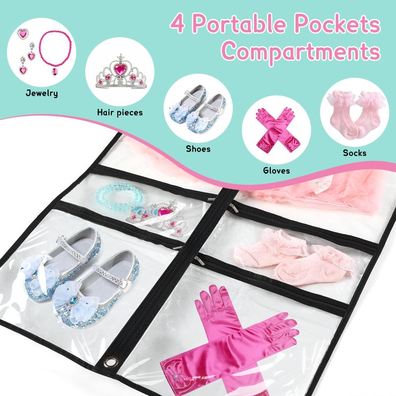 VZZNN 10 Pack Garment Bags for Dance Costumes,40" Kids Clear Garment Bags for Hanging Clothes with 4 Zipper Pocket,Dance Competition Must Haves for Dance Competition, Travel, Closet Storage(Black) - Image 4