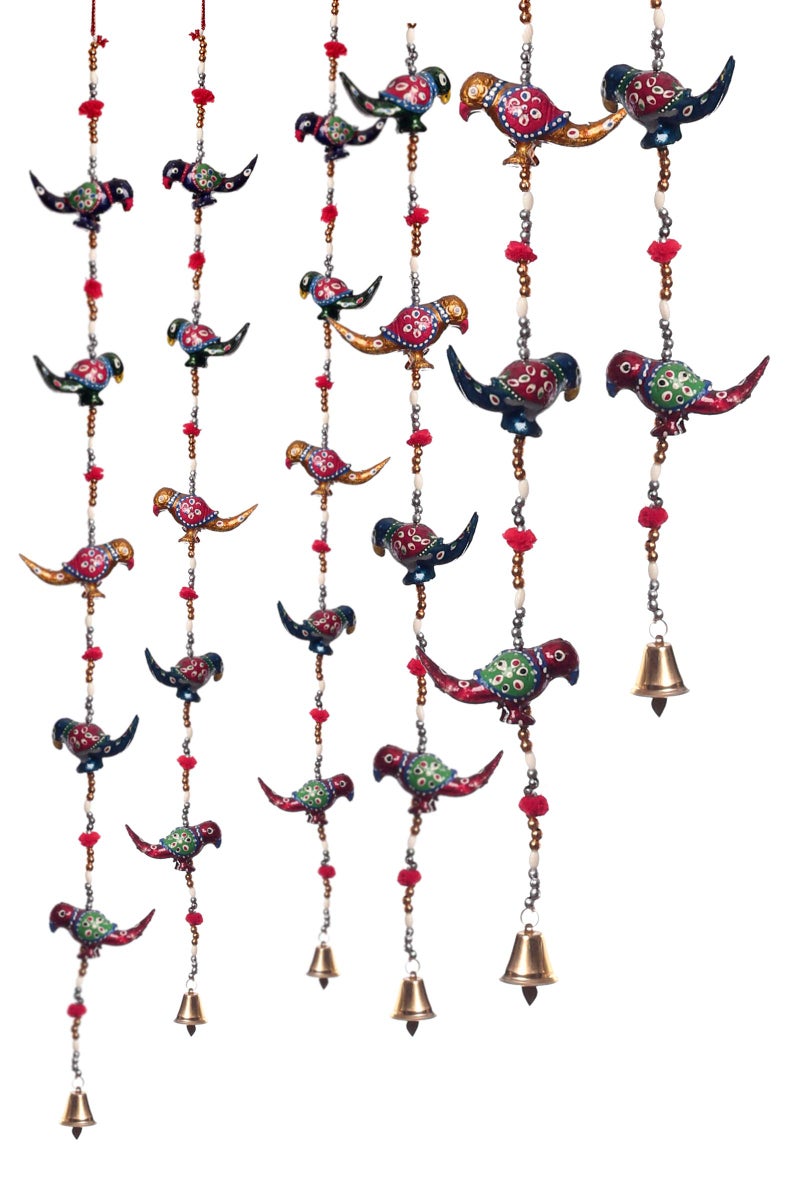 DreamKraft Paper Mache Door Hangings Hub Rajasthani Paper Mache Wall Door Hanging Spiritual Decoration for Home, Housewarming Decoration and Gift Purpose (96 Cm, Multicolor) - Set of - Image 3