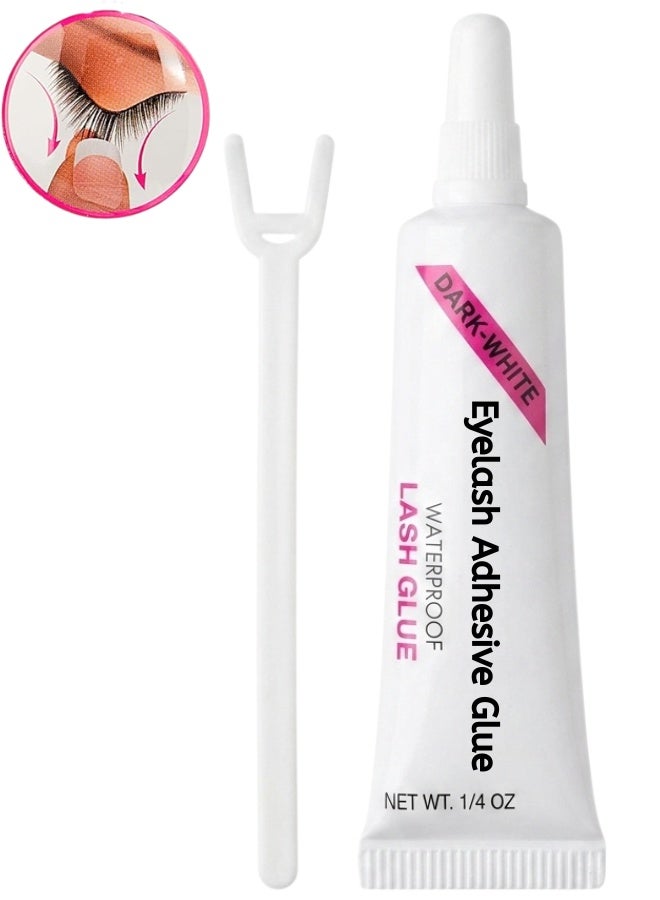 Waterproof Eyelash Adhesive Glue Dark White 1/4 Oz for False Lashes Long-Lasting Hold - Image 1