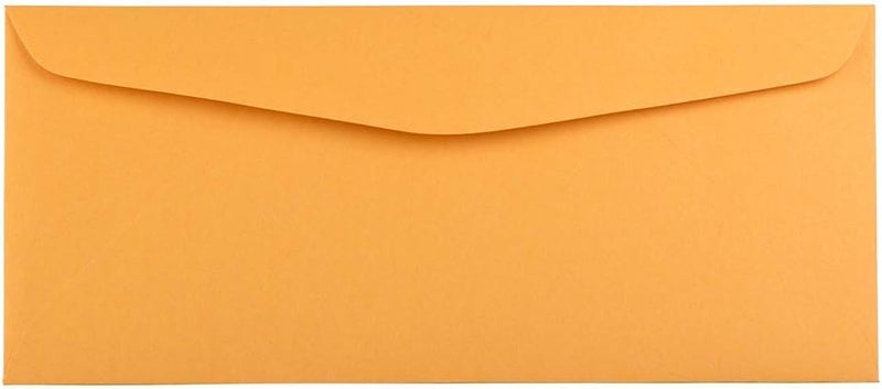 JAM Paper #14 Envelopes - 5 x 11 1/2 - Brown Kraft Manila - 50/Pack - Image 1