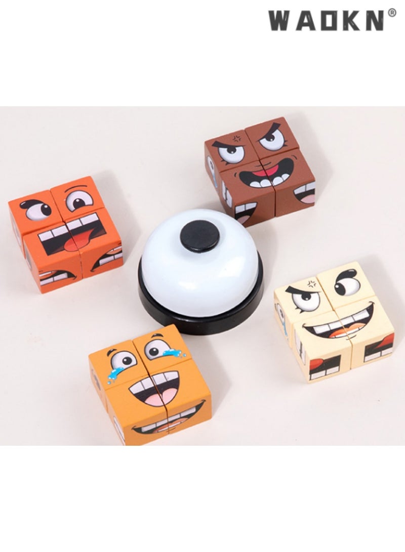 دبليو أيه أو كي أن لعبة الوجه المتغير التفاعلية ، لبنات بناء معبرة ، لعبة للأطفال تحت عنوان الحقيقة أو الشجاعة ، وتطوير الاعتراف العاطفي والتفاعل الاجتماعي ، لعبة ممتعة والتعليمية للمتعلمين في وقت مبكر - Image 4