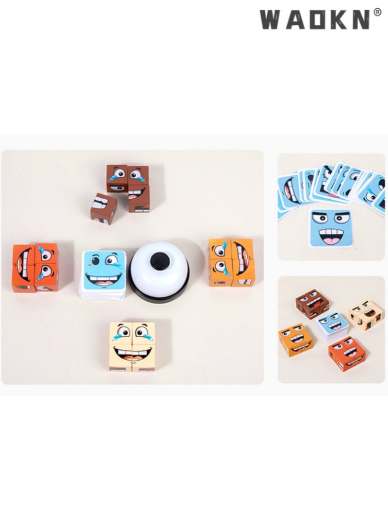 دبليو أيه أو كي أن لعبة الوجه المتغير التفاعلية ، لبنات بناء معبرة ، لعبة للأطفال تحت عنوان الحقيقة أو الشجاعة ، وتطوير الاعتراف العاطفي والتفاعل الاجتماعي ، لعبة ممتعة والتعليمية للمتعلمين في وقت مبكر - Image 5