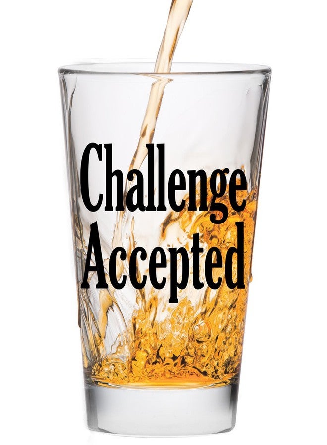 Make Em Laugh Challenge Accepted - Funny Shot Glass - Makes a Great Gift for Men and Women, Drinking Buddies Hilarious Shot Glass - Image 1
