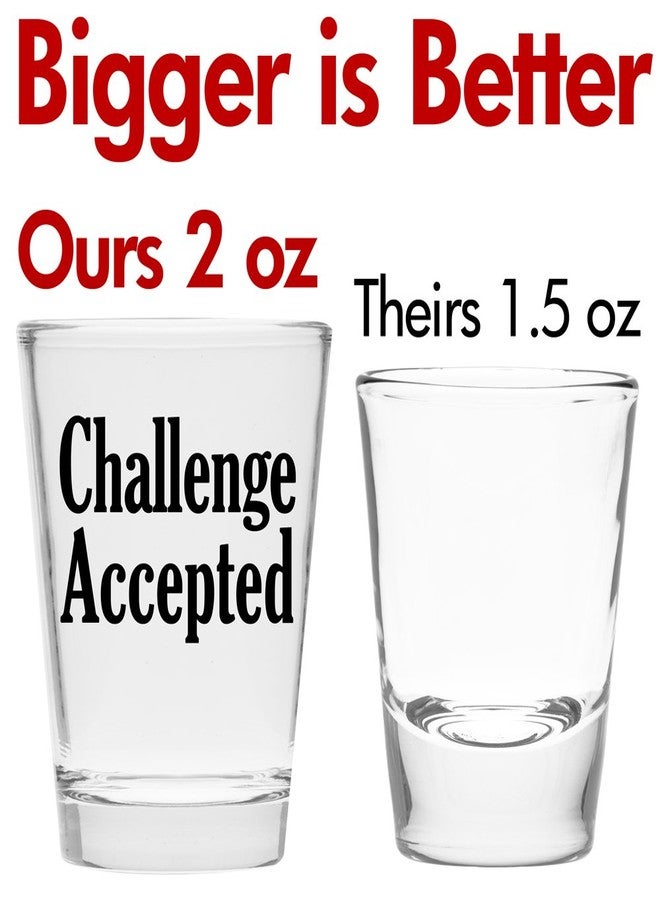 Make Em Laugh Challenge Accepted - Funny Shot Glass - Makes a Great Gift for Men and Women, Drinking Buddies Hilarious Shot Glass - Image 4