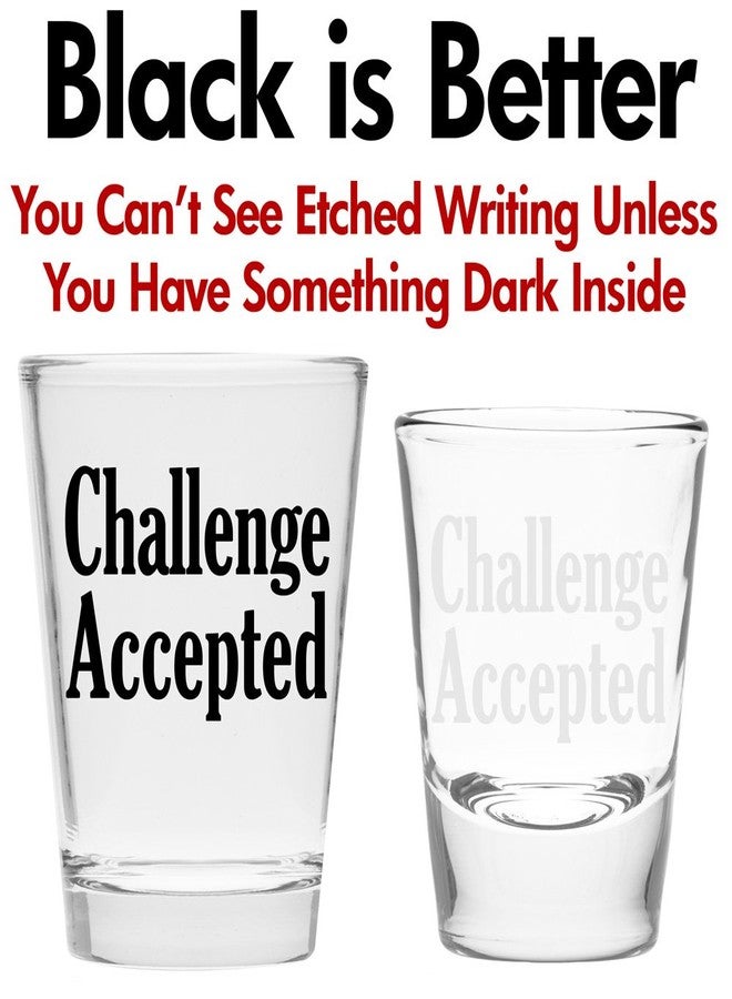 Make Em Laugh Challenge Accepted - Funny Shot Glass - Makes a Great Gift for Men and Women, Drinking Buddies Hilarious Shot Glass - Image 5