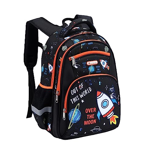Cusangel Backpack for Boys Girls School Bookbags,Kindergarten Elementary Middle School Lightweight Waterproof Multifunctional Large Capacity for Backpack (16 inch Space Fun Prints) - Image 1