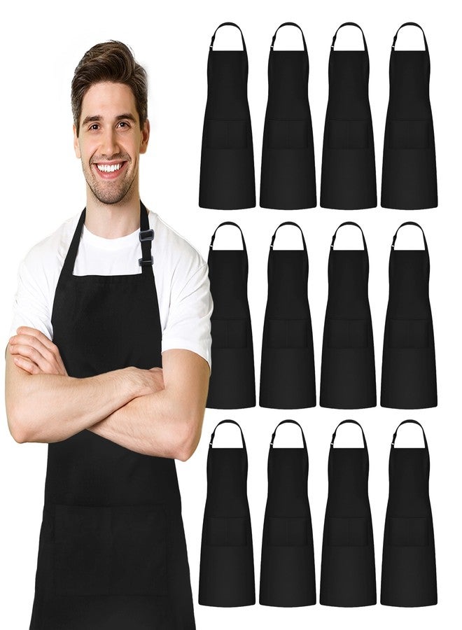 Avalon Kitchen Adjustable Bib Apron 100% Polyester Kitchen Aprons Waterdrop Resistant Aprons with Adjustable Strap, Pockets & Long Ties - Image 1