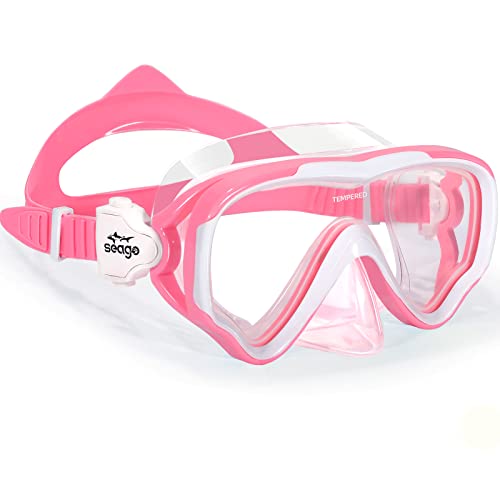 Seago Kids Swim Goggles Swimming Goggles for Kids Boys Girls Toddlers Youth 515 AntiFog 180 Clear Goggles No Leak Pool Underwater Swim Goggles with Nose Cover Swimming Diving Equipment - Image 1