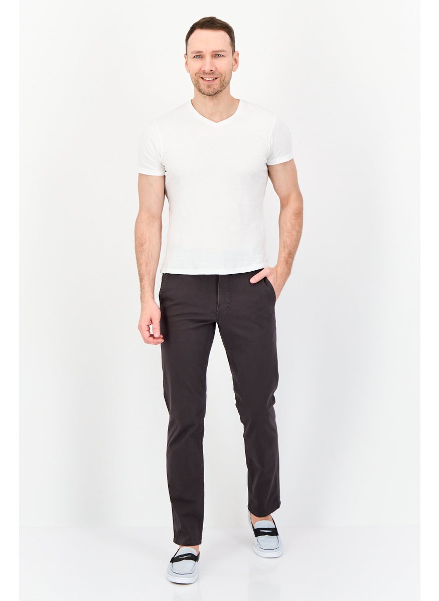 DOCKERS Men Slim Fit Solid Chino Pant, Taupe  - Image 3