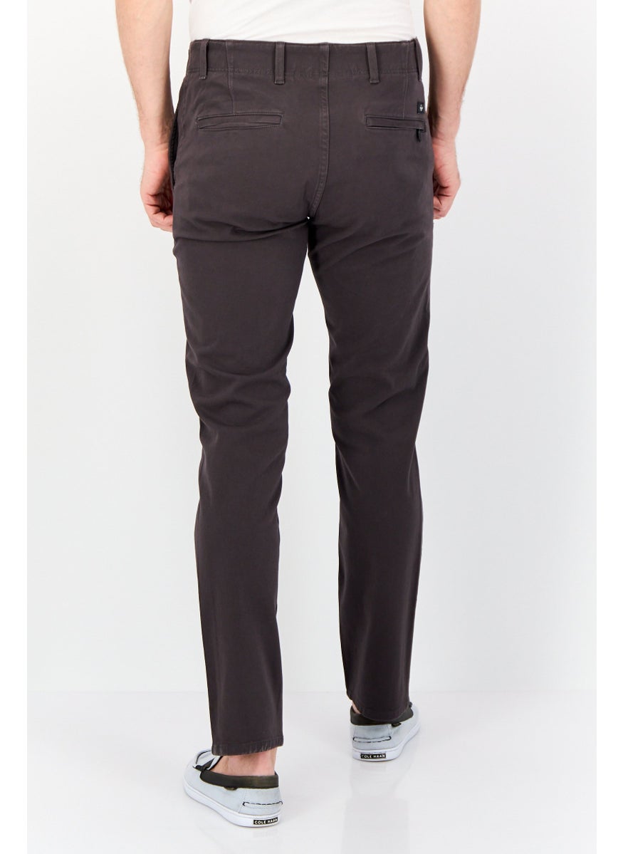 DOCKERS Men Slim Fit Solid Chino Pant, Taupe  - Image 4