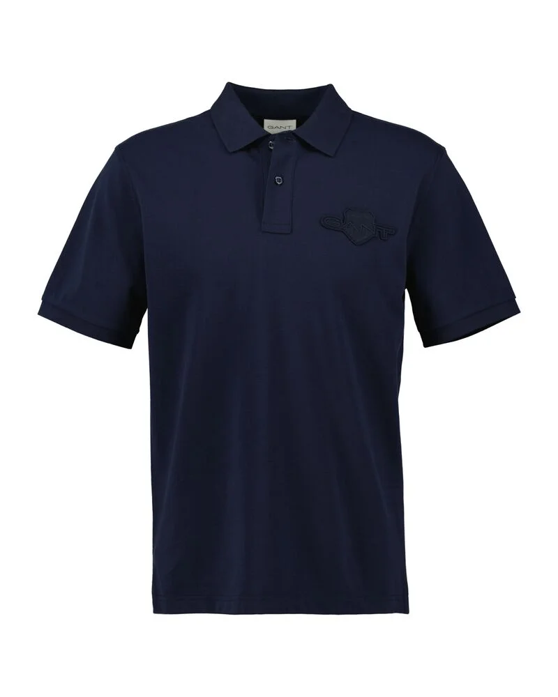 GANT Regular Tonal Shield Short Sleeve Polo