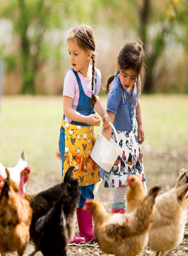 Cozypower 4 Pcs Egg Apron Egg Collecting Apron Adult 12 Pockets and Child 3 Pockets Chicken for Gathering Collecting Fresh Eggs Housewife Farmhouse Kitchen Restaurant Parent Child Activities - Image 5