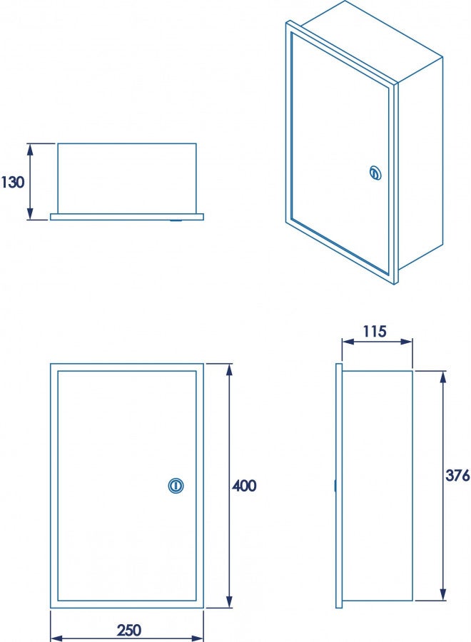Croydex Croydex WC846005AZ Trent Stainless Steel Lockable Surface Mount Medicine Cabinet with Keys, 15.7 x 9.8 x 5.2 In.  - Image 5
