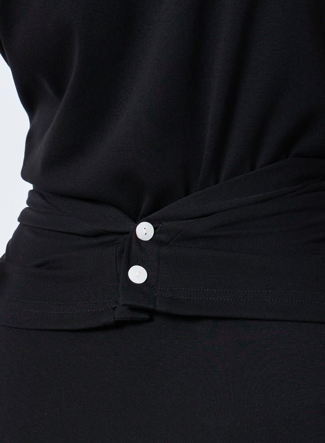 تايك تو بلوزة نسائية بدون أكمام بتصميم ملتف من الأمام - Image 4