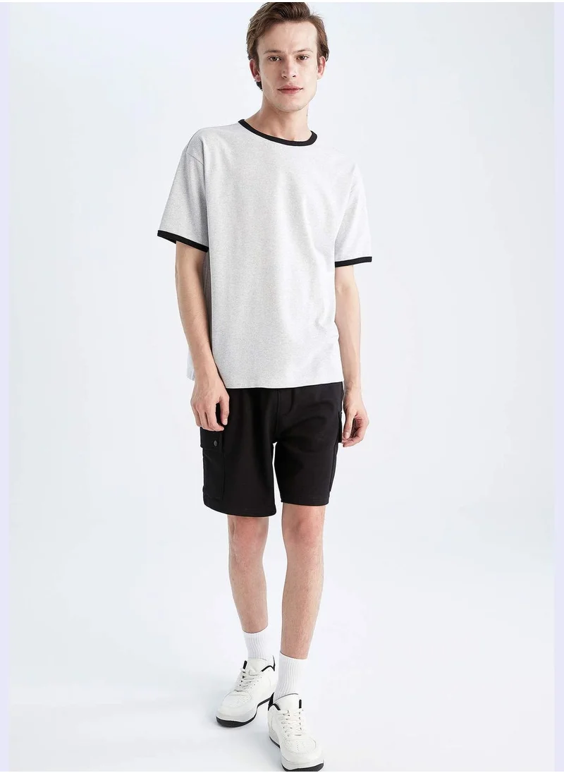 DeFacto Man Box Fit Crew Neck Short Sleeve T-Shirt