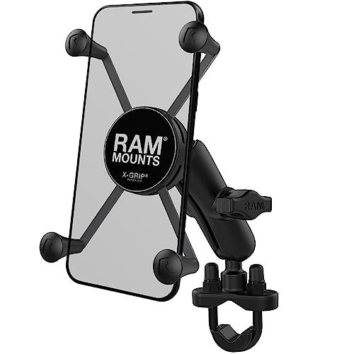 RAM Mounts حامل الهاتف RAM Mounts X-Grip مع قاعدة U-Bolt للمقود RAM-B-149Z-UN7U ، ذراع متوسطة للدراجة النارية، ATV/UTV، الدراجة - Image 1