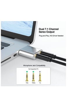 Excefore USB External Stereo Sound Adapter, 7.1 Channel External Stereo Sound Card, Suitable for PS4, 3.5mm TRS TRRS Microphone Headphone, Mac, Linux, Laptop  - Image 3