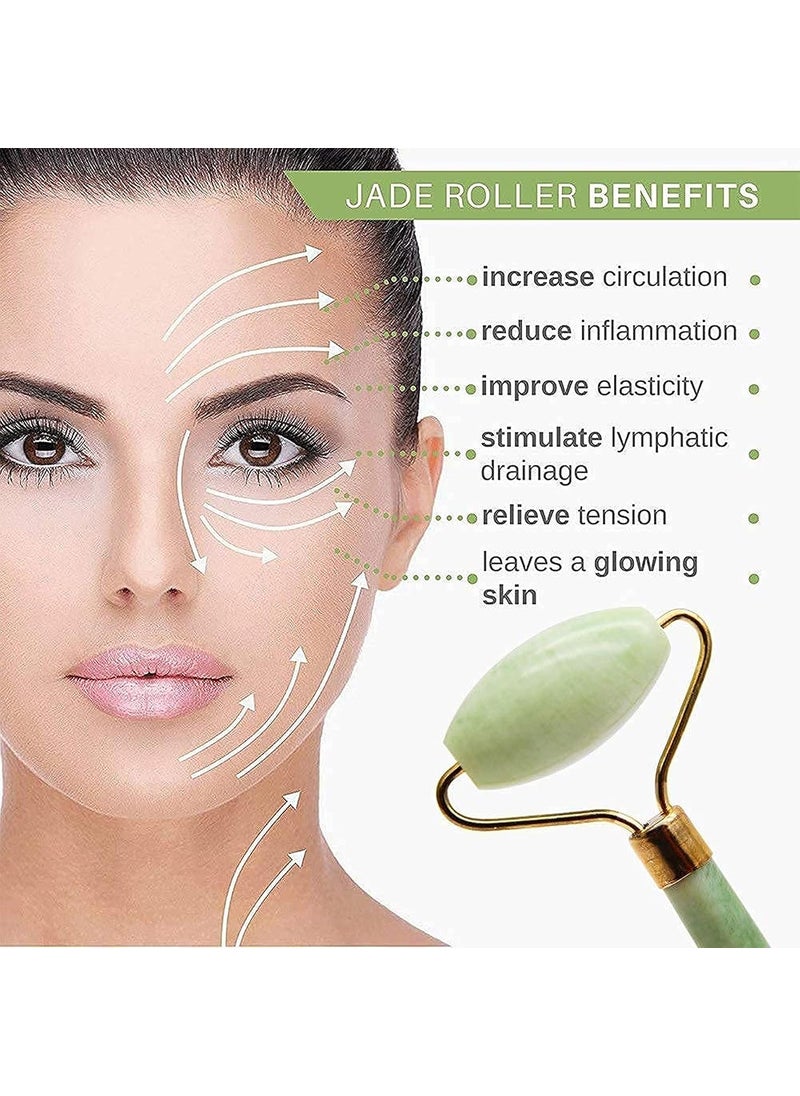 Dealsure Dealsure Roller Facial Massager Natural Rose Quartz Massage Jade Stone Anti Aging Manual Massage Tool For Face Eye Neck Foot Massage Treatment Therapy Roller Brightens Skin MULTI COLOR  - Image 3