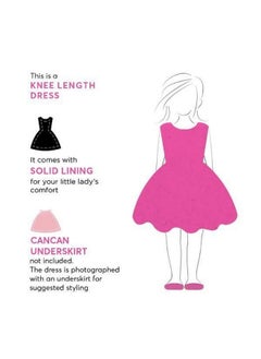 Hopscotch Hopscotch Girls Sleeveless Polka Dot Print Party Dress in Pink Color for Ages 3-4 Years  - Image 5
