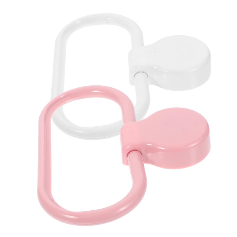 2 Pack Adhesive Towel Rings No Drill Plastic Holder For Bathroom Kitchen - Image 2