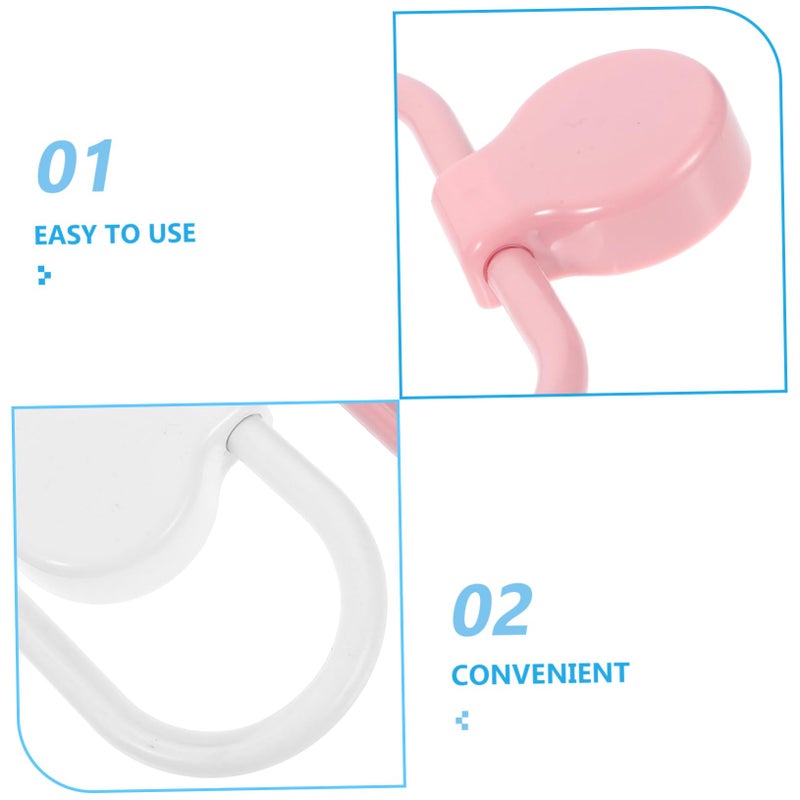 2 Pack Adhesive Towel Rings No Drill Plastic Holder For Bathroom Kitchen - Image 4