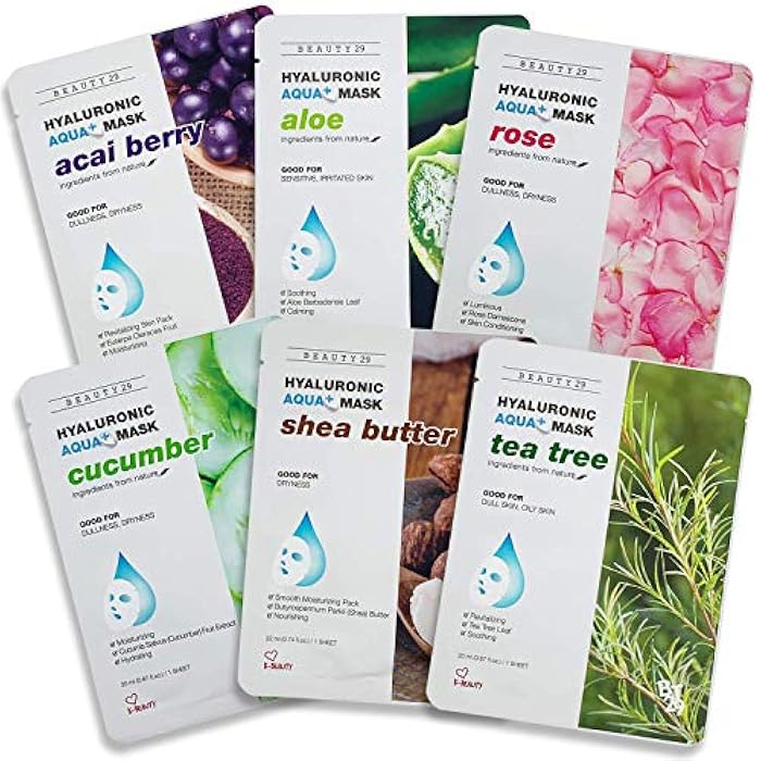 BEAUTY29 Hyaluronic Aqua Plus Essence Full Face Facial Sheet Mask 18 Sheets Combo - VALUE SET - Image 3