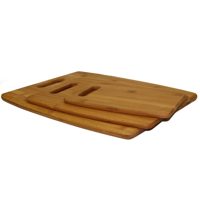 Oceanstar 3-Piece Bamboo Set CB1156 Cutting Board, One Size, Natural - Image 1