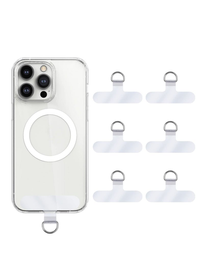 Captaintech 6pcs Phone Tether Tab PVC Phone Strap Tether Tabs Multifunctional Phone Lanyard Patch Pad Phone Tether Tab Thin for Most Smartphones Mobile Phones - Image 1