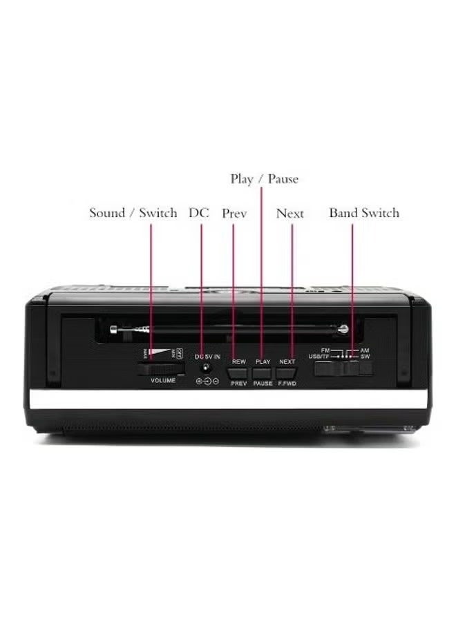 Golon Portable FM/AM/S Radio, Rechargeable Battery, High-Quality Sound, USB and Memory Card, GOLON/RX-M70 - Image 2