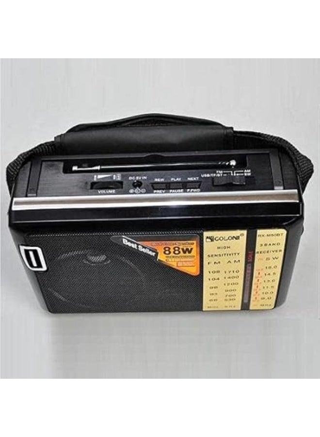 Golon Portable FM/AM/S Radio, Rechargeable Battery, High-Quality Sound, USB and Memory Card, - Image 2