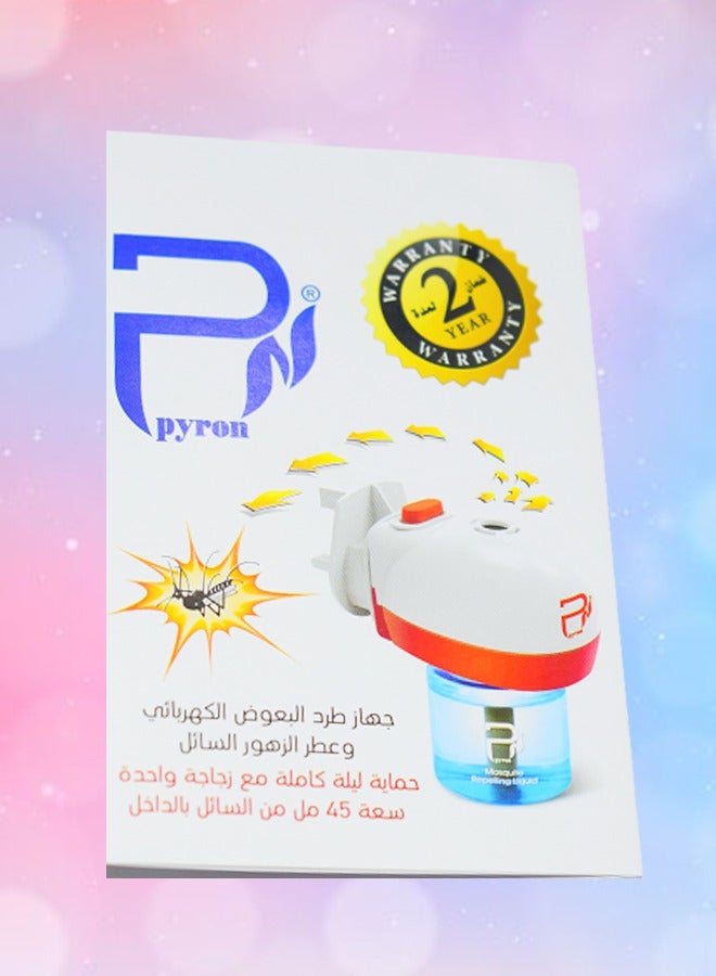 PYRON 12 Pieces Electric mosquito killer device with free 360 hour refill liquid 1 bottle of 45 ml with a floral fragrance - Image 4