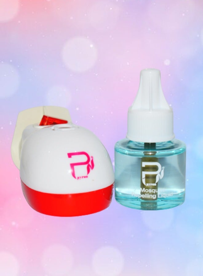 PYRON 12 Pieces Electric mosquito killer device with free 360 hour refill liquid 1 bottle of 45 ml with a floral fragrance - Image 2